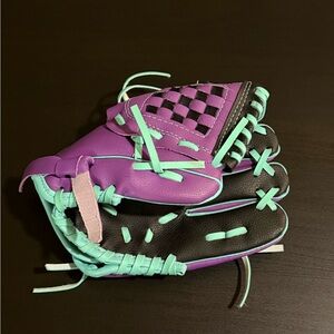 Youth Purple and Teal Baseball Glove - Kids Other